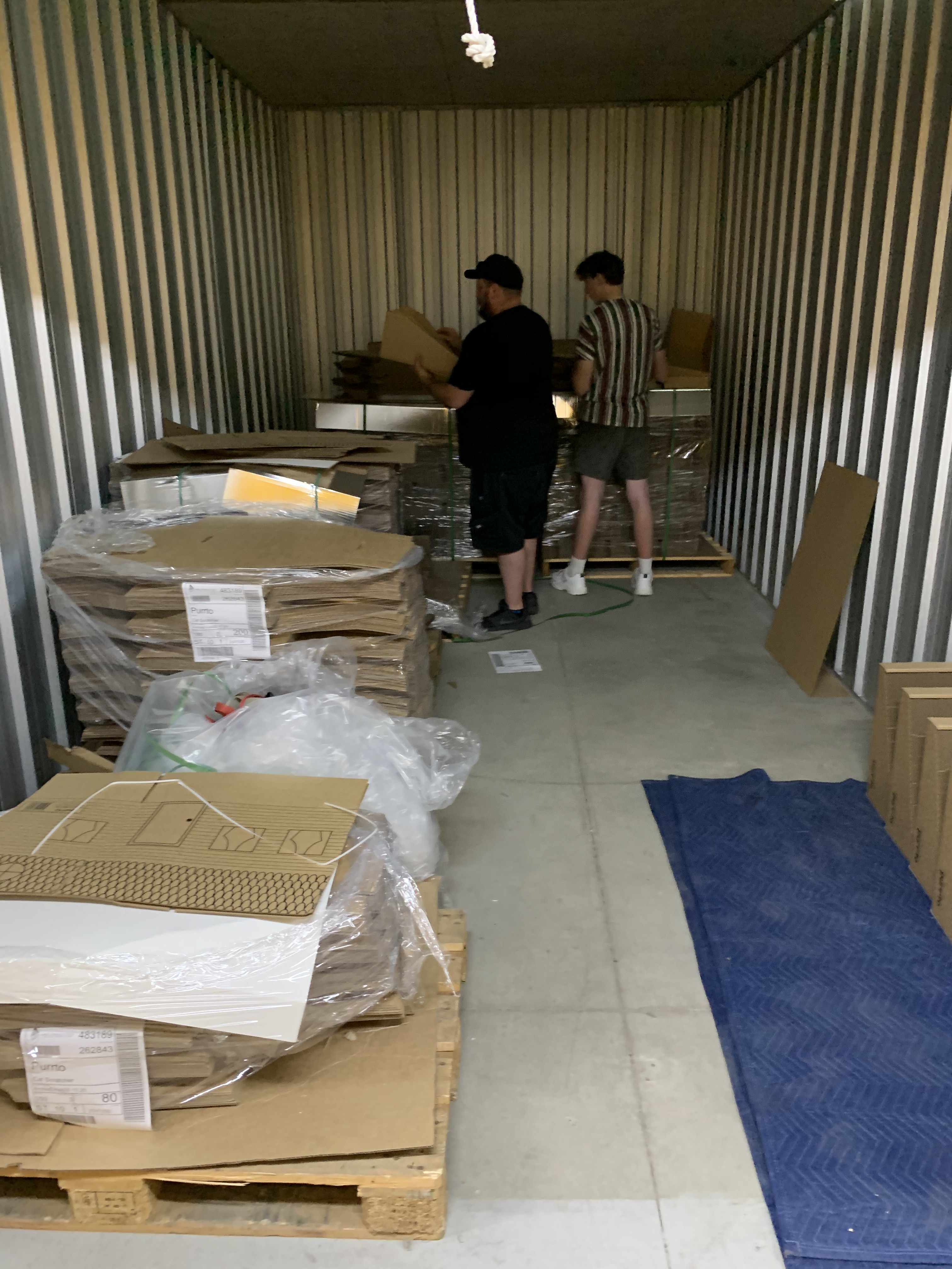 purrto scratchers being pressed and stacked at the Tullamarine workshop